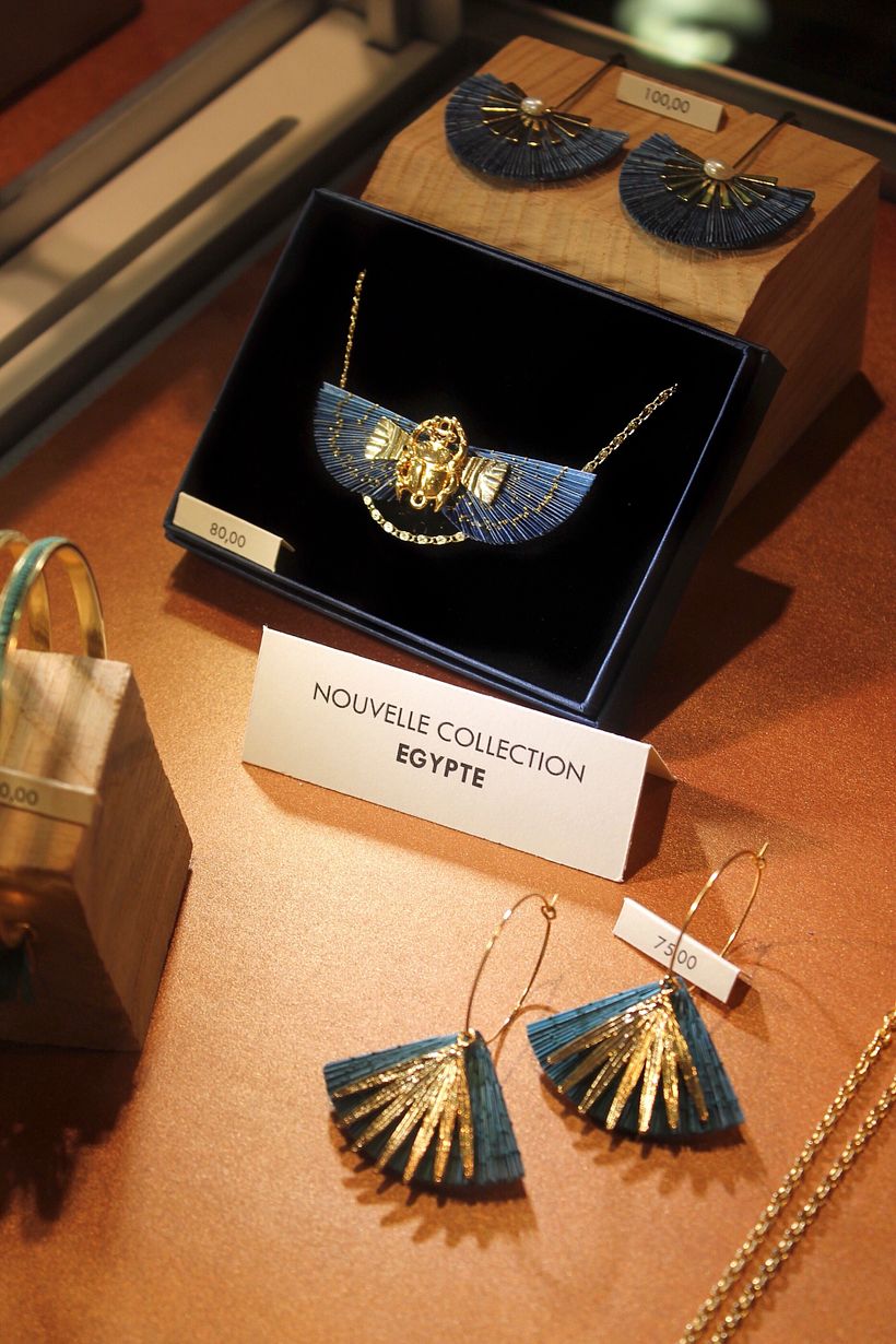 Vitrine des Galeries Lafayette de la collection Egypte 