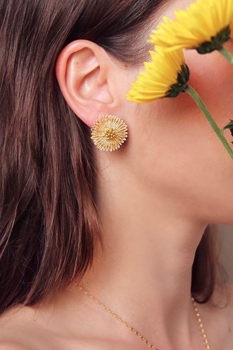 Boucles d'oreilles modèle Pâquerette / collection Belle des Champs