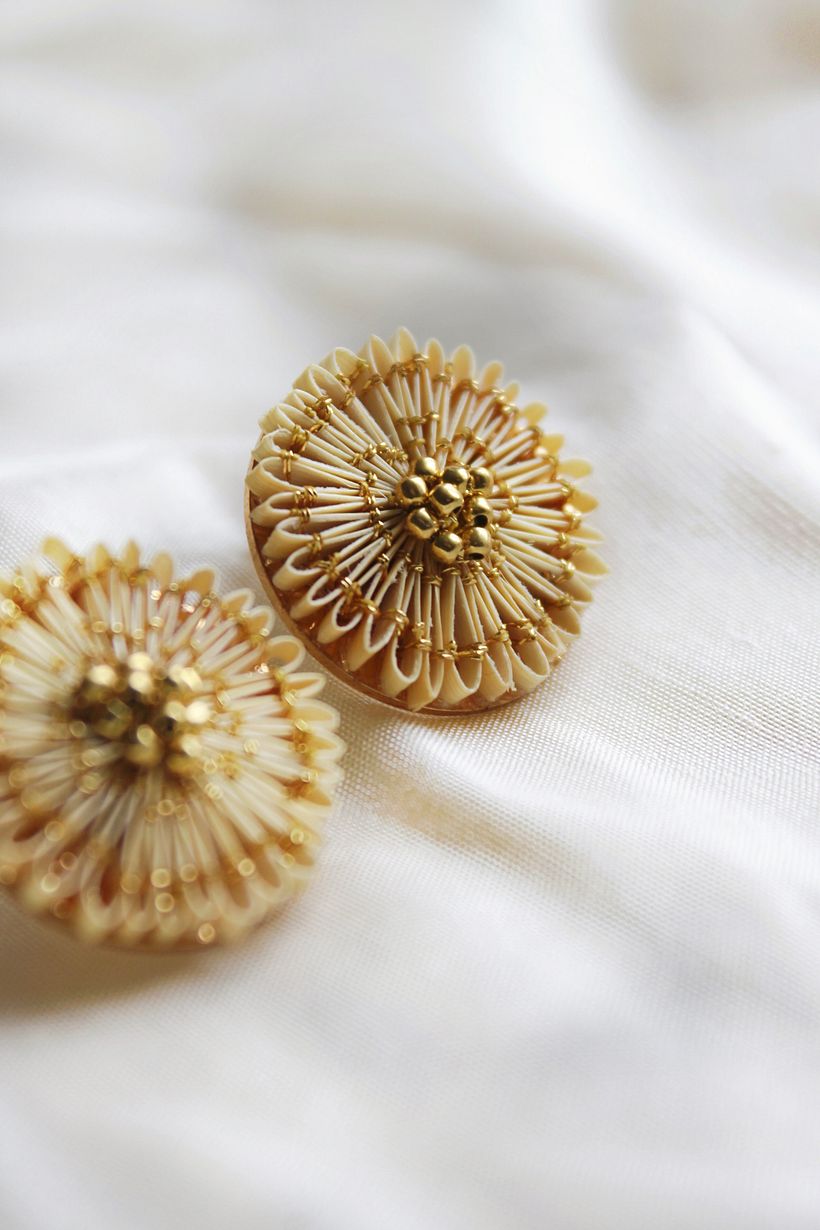 Boucles d'oreilles modèle Pâquerette / collection Belle des Champs