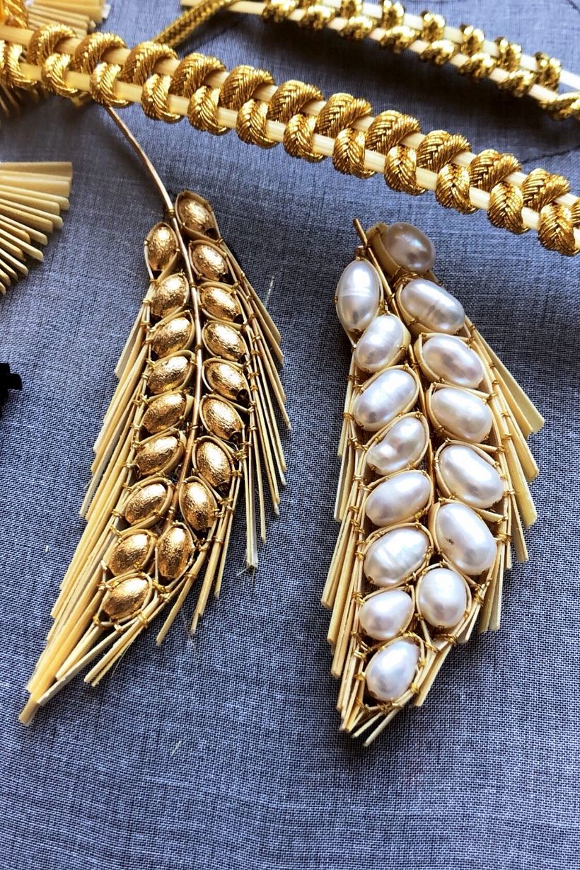 Boucles d'oreilles modèle Epis de blé / collection Belle des Champs