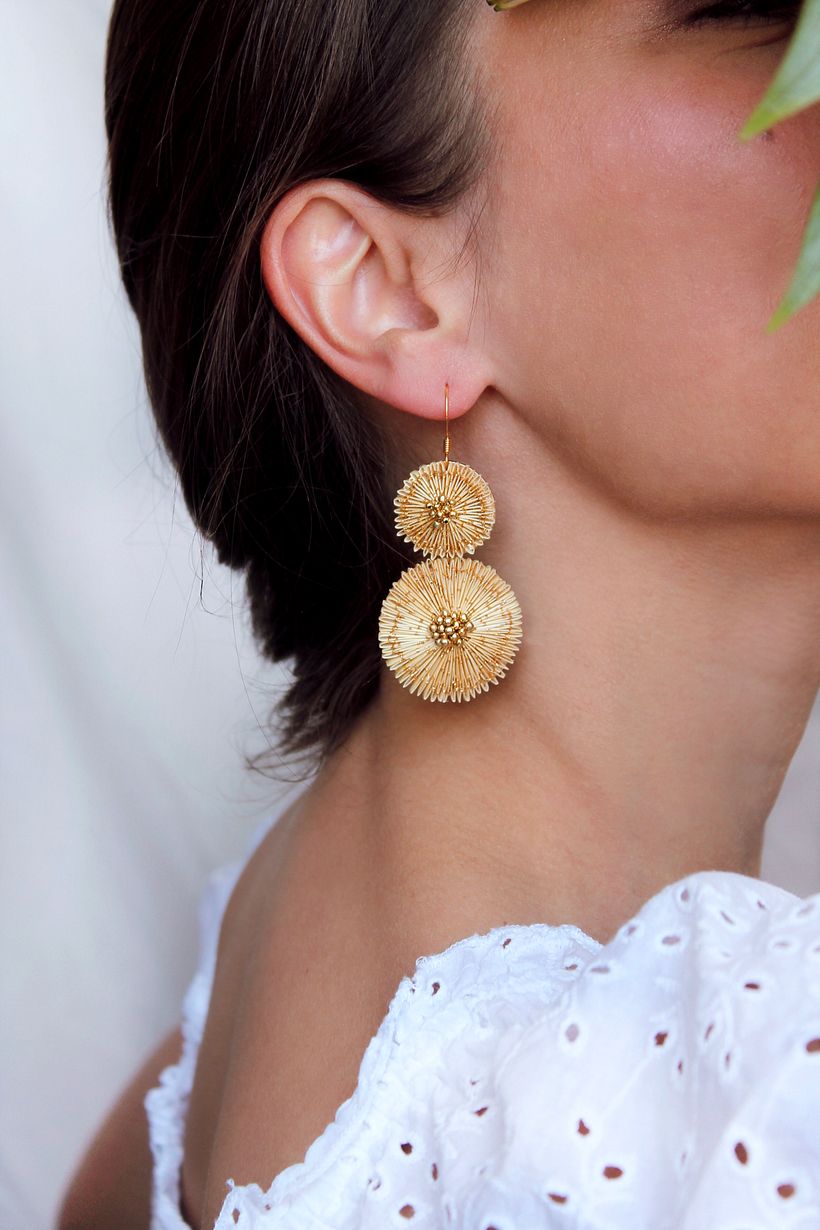 Boucles d'oreilles modèle Marguerite / collection Belle des Champs