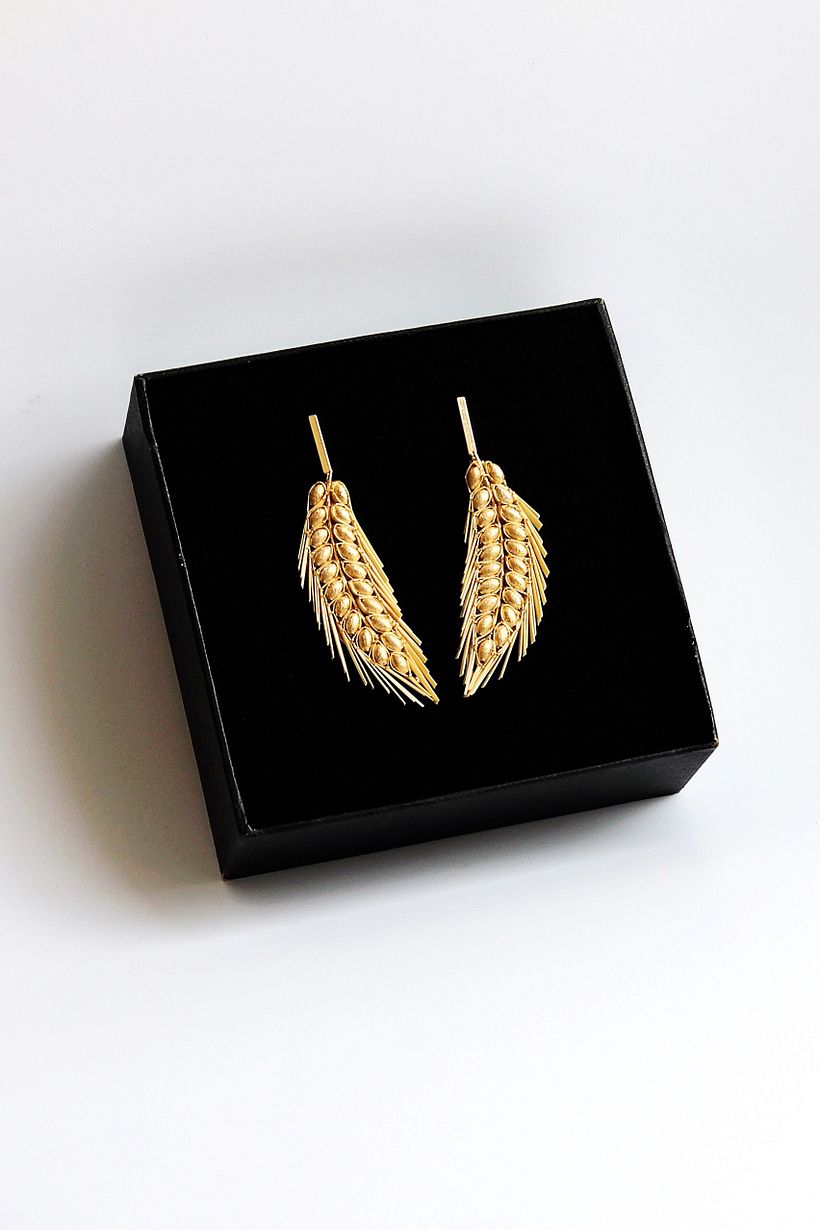 Boucles d'oreilles modèle Epis de blé / collection Belle des Champs