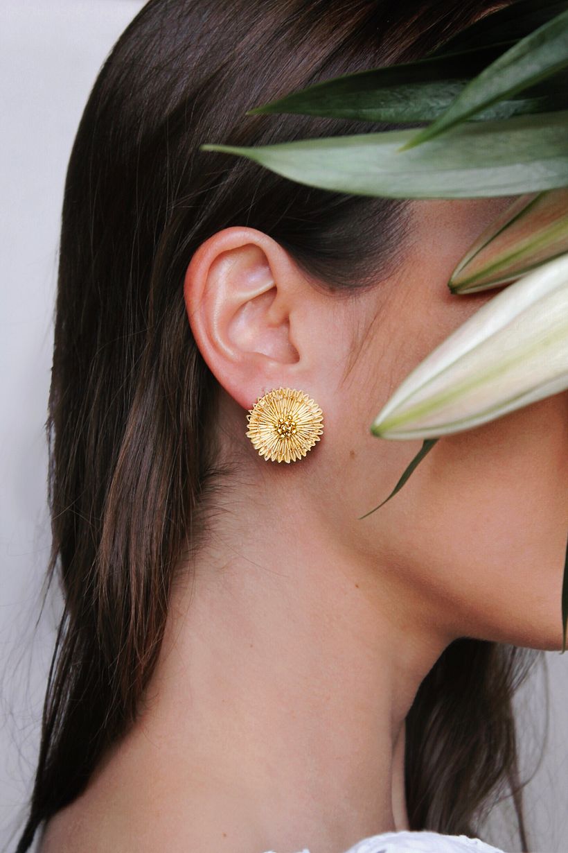 Boucles d'oreille modèle Pâquerette / collection Belle des Champs