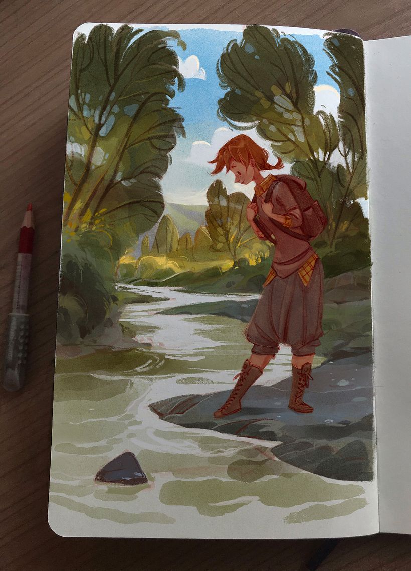 Sketchbook drawings, Procreate colors. 6