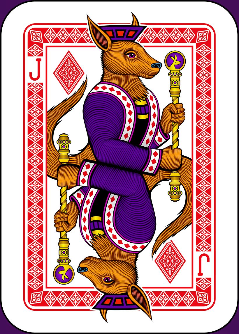 I kept the dominant colors (Purple, Red, Orange, Gold) in all of the cards.  