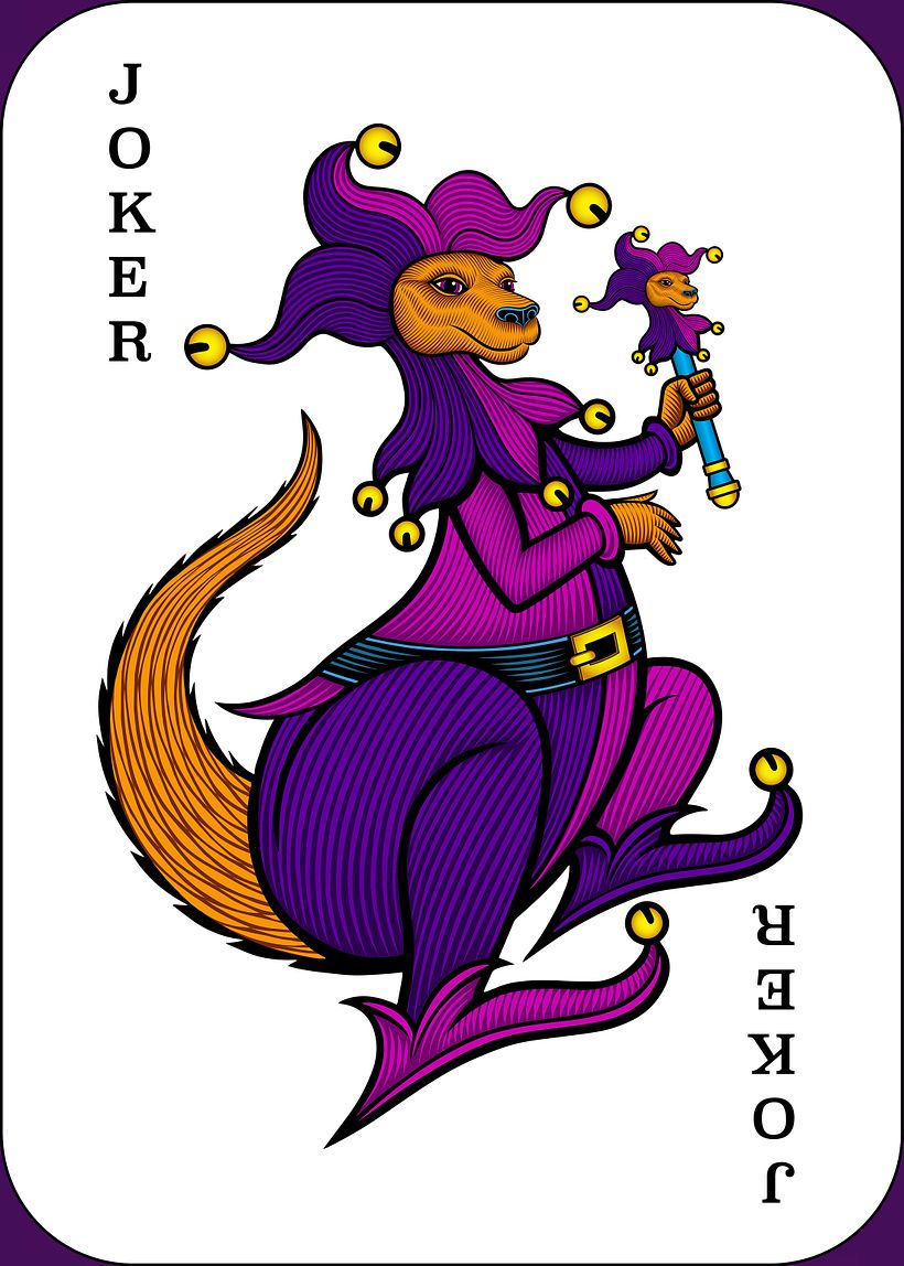 Playing Card illustrations for "Lucky Roo" 14