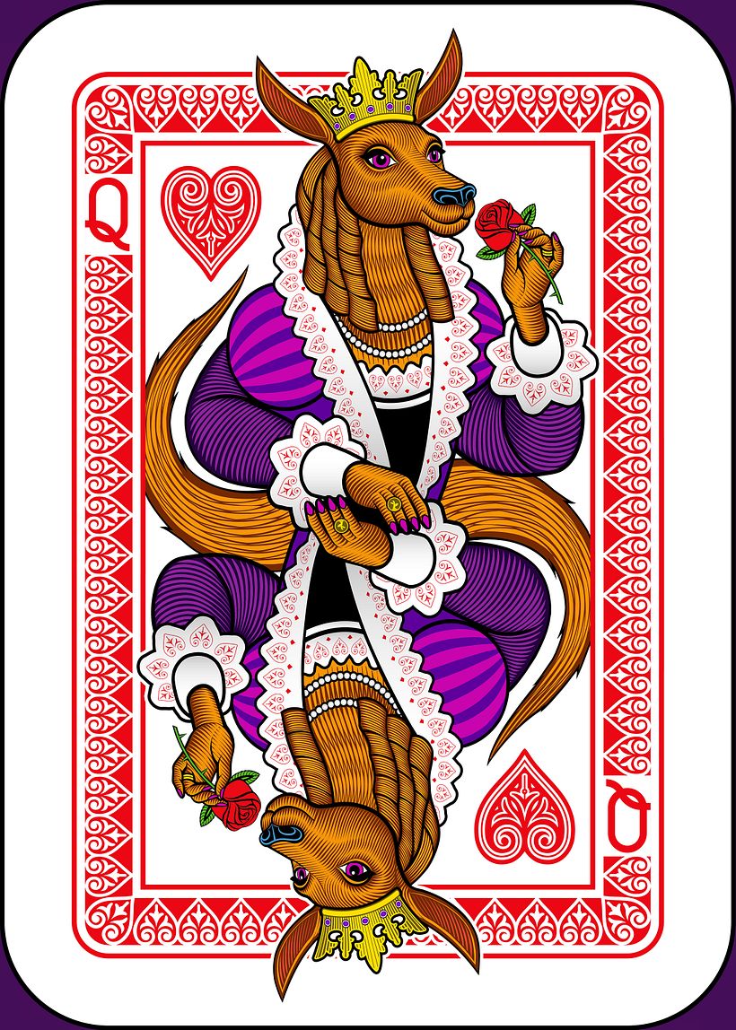 I made sure to keep the style as similar as possible to the King card.  
