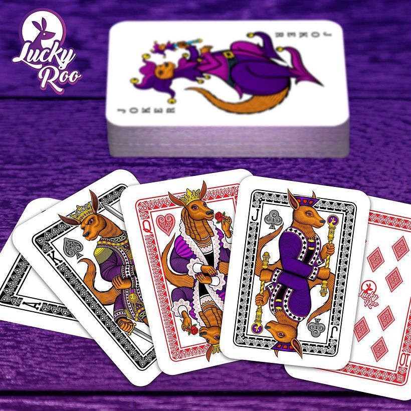 Playing Card illustrations for "Lucky Roo" 2