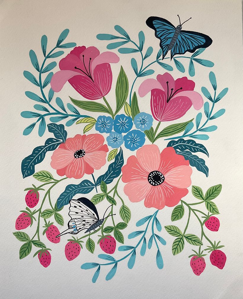 This was such a fun class! I learned a lot and look forward to continuing to paint with gouache.
