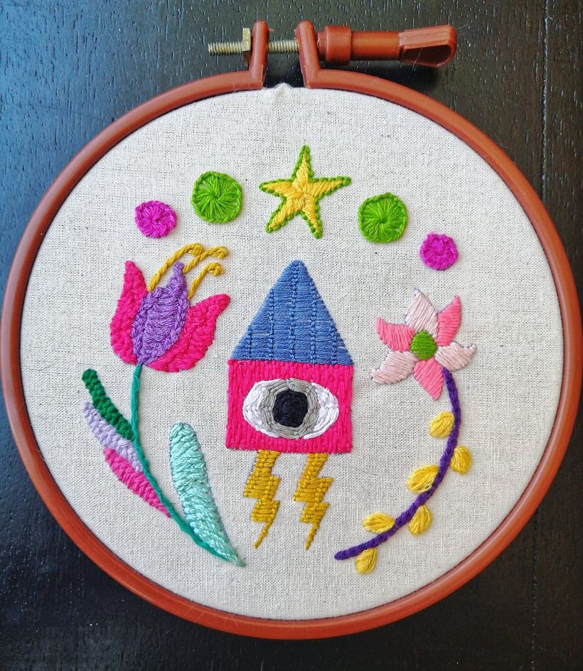 Mi proyecto del curso: Bordado contemporáneo con puntos tradicionales mexicanos 1