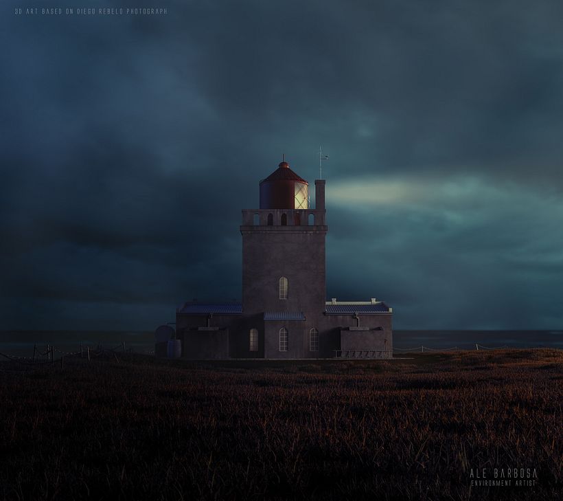 Dyrhólaey Lighthouse 3D 2