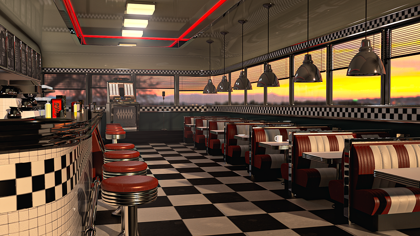 Retro American restaurant 1