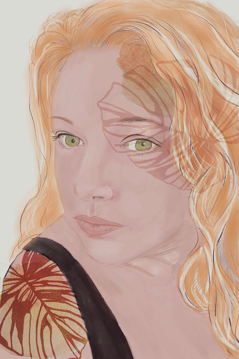 Retrato ilustrado con Procreate 1
