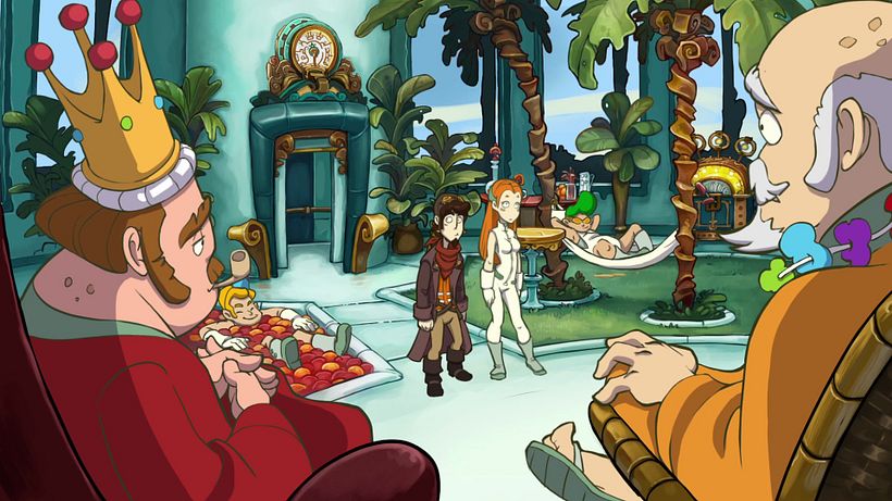 Deponia Cutscene: Background and characters all by me