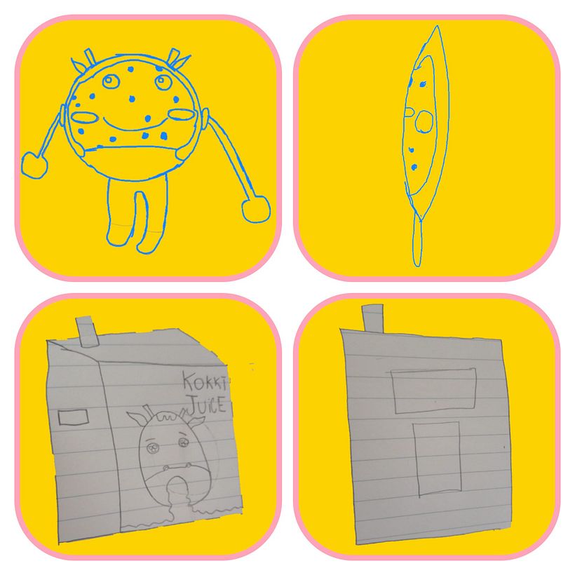 Diseños Kukki y el Kooki Juice, quería que mi personaje se involucrara con la comida japonesa y el estilo kawaii en ella