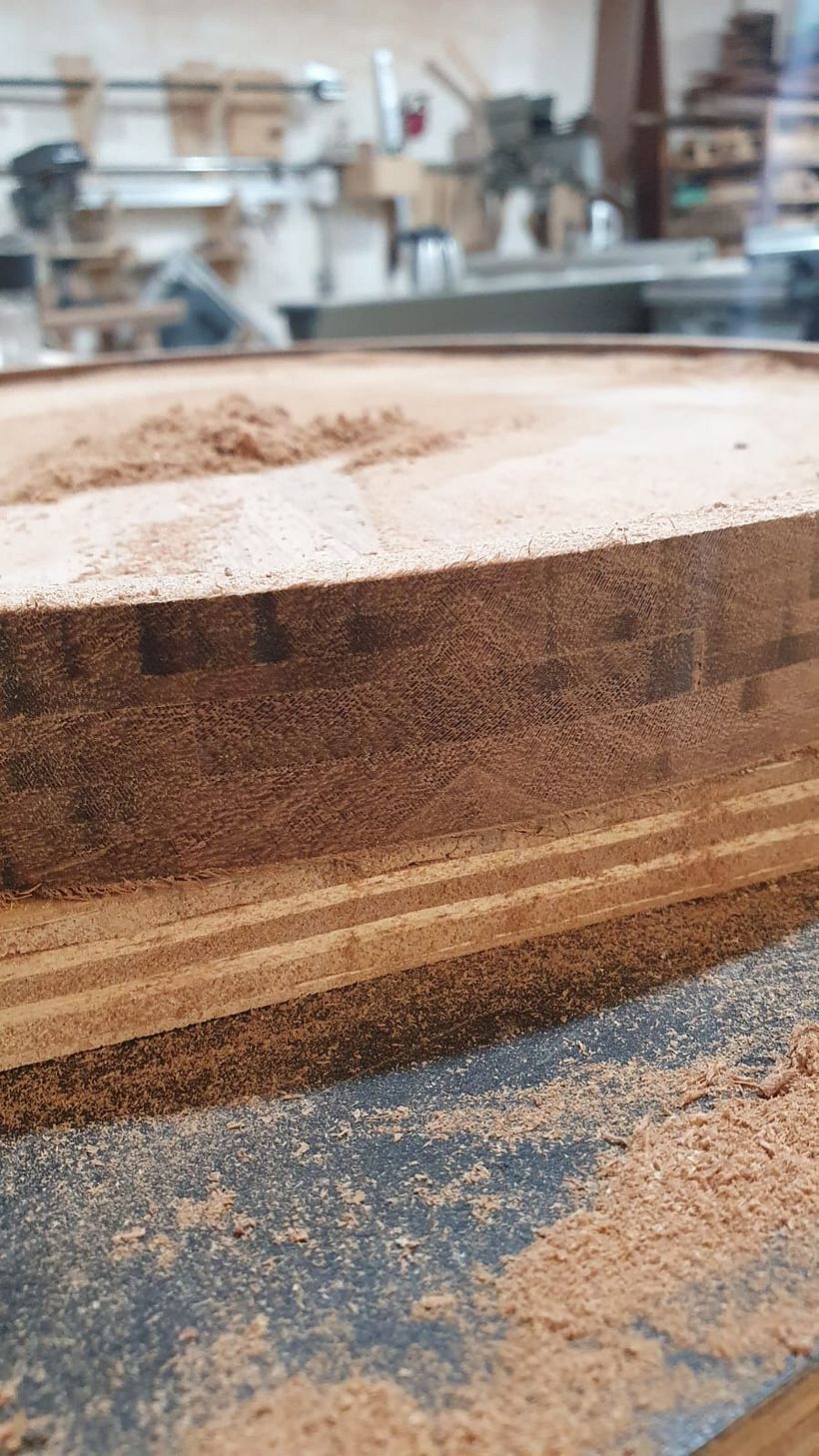 Detalhe da "alma". Um tipo de encaixe.