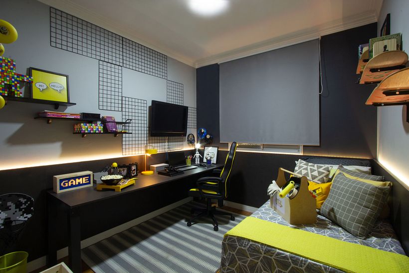 Um quarto infantil para um mundo gamer. São Paulo/SP 2