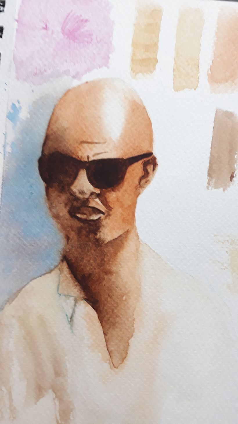 Meu projeto do curso:  Sketching de pessoas em aquarela 3