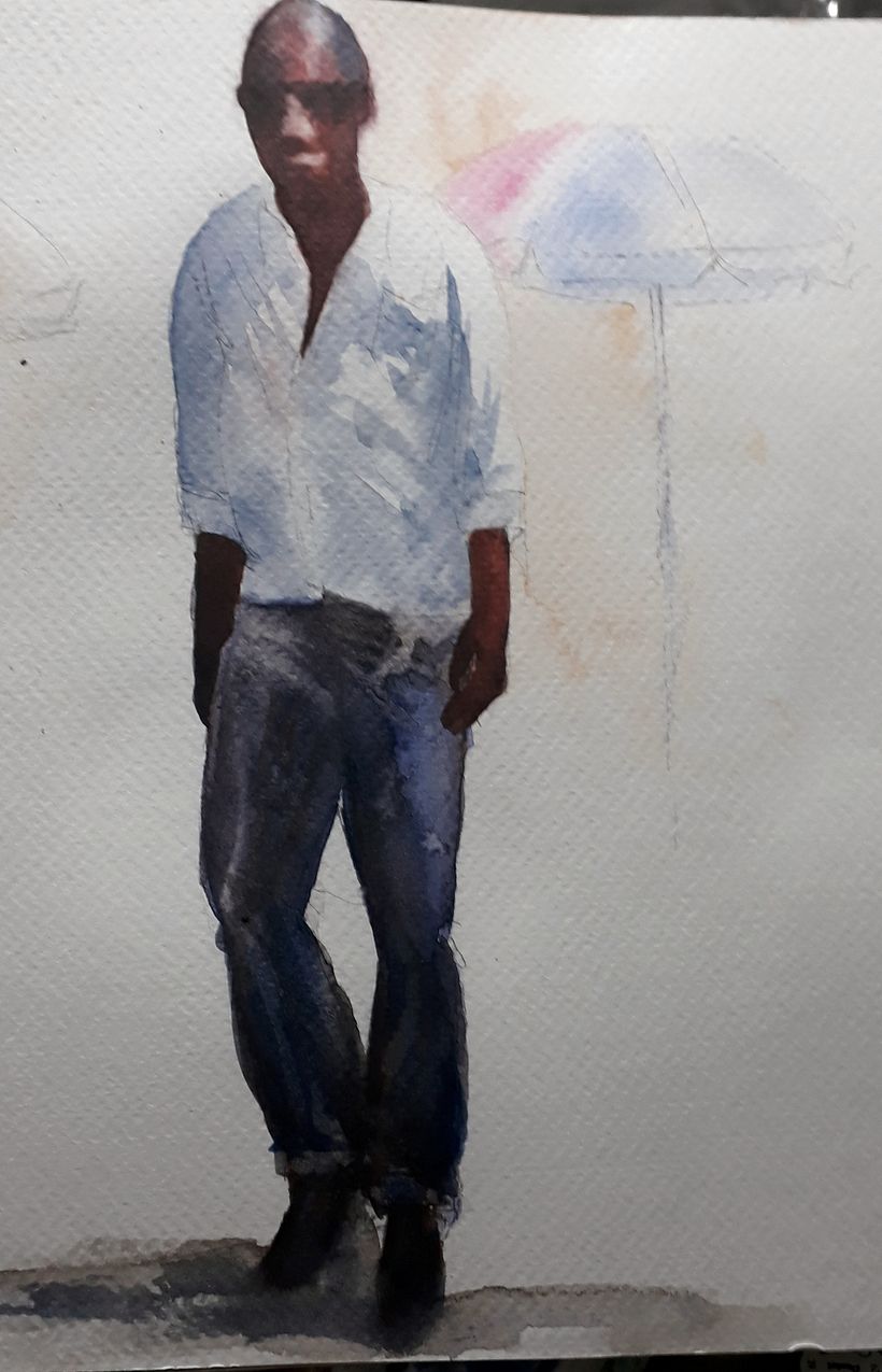 Meu projeto do curso:  Sketching de pessoas em aquarela 4