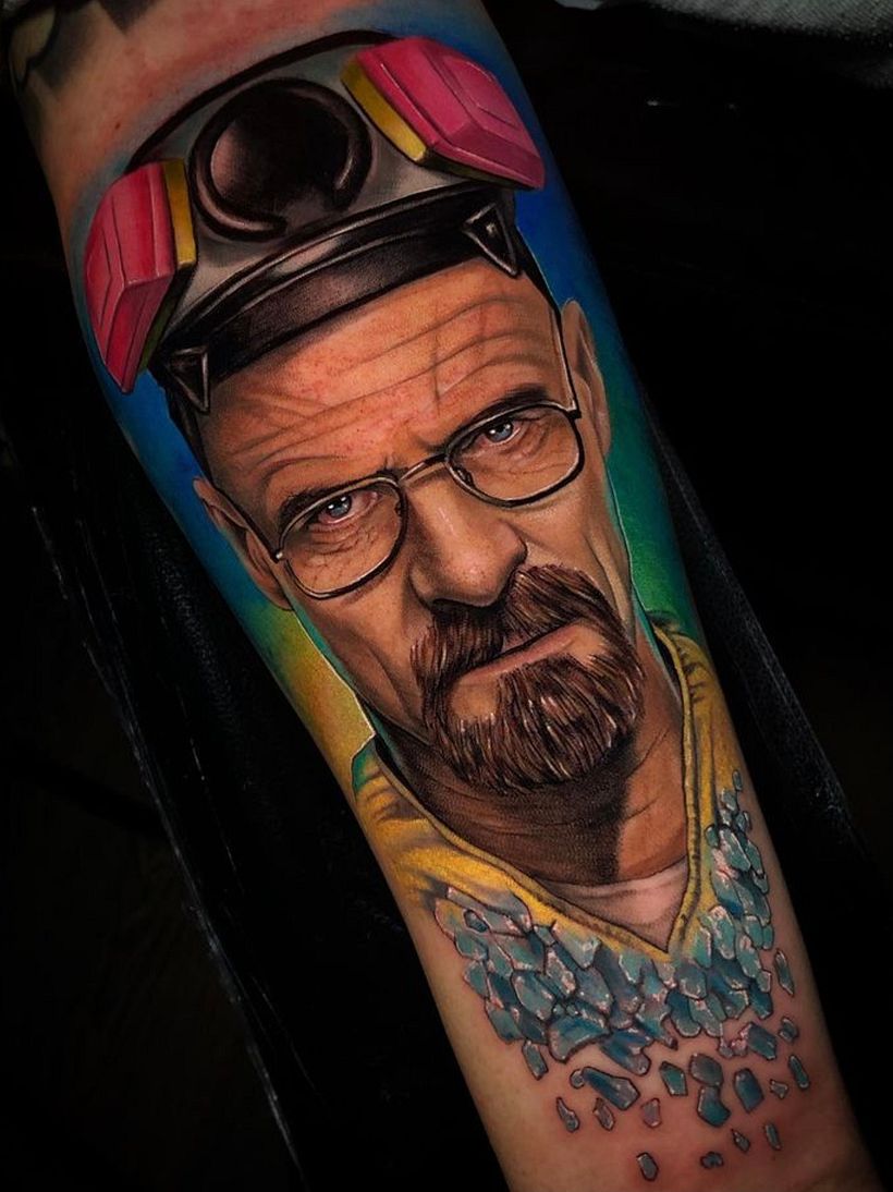 Retrato Heisenberg de la serie Breaking Bad. 7h de trabajo realizado en 2022