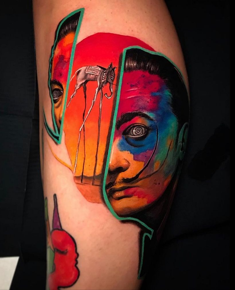 Salvador Dalí. 7h de trabajo. Realizado en 2020. Estilo libre