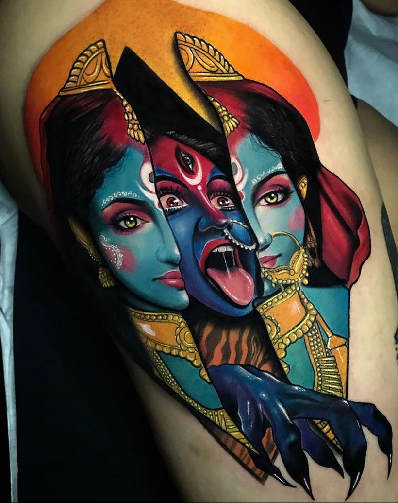 Diosa Kali. 9h de trabajo. Realizado en 2020. Estilo libre