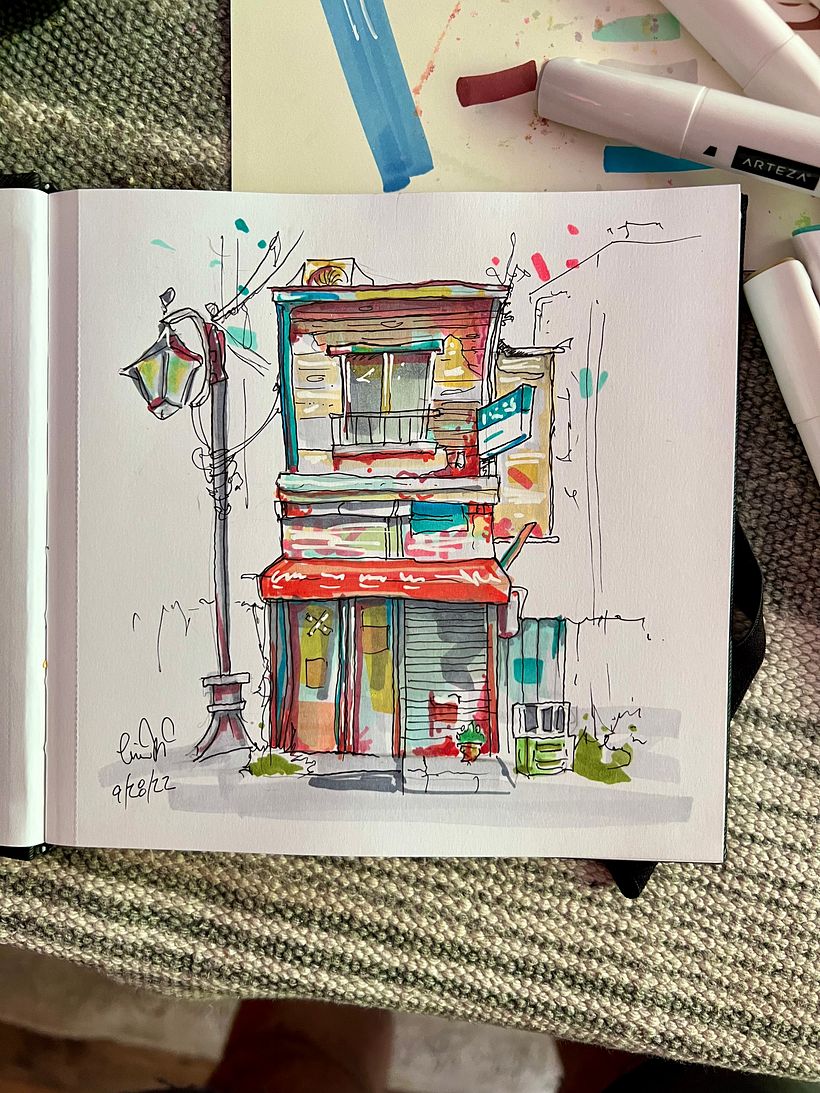 My project for course: Expressive Architectural Sketching with Colored Markers 5