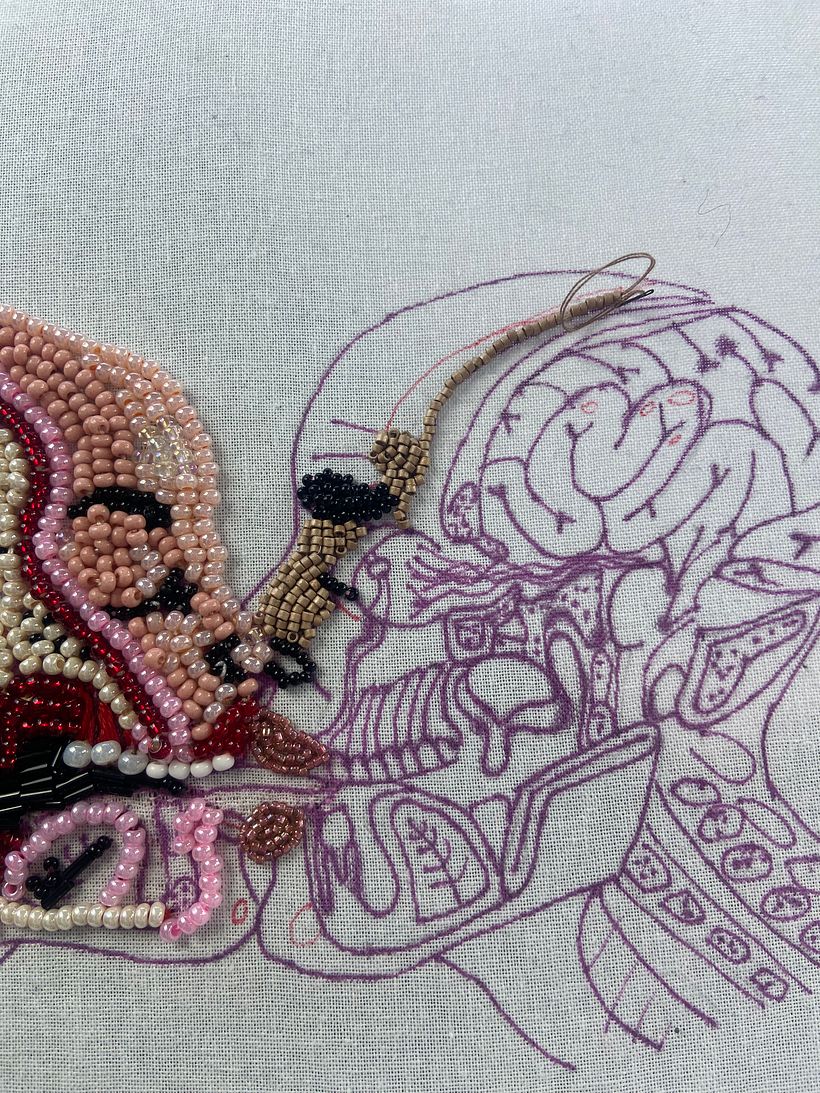 My project for course: Beaded Embroidery Portraits 2