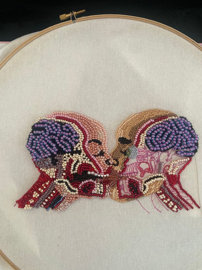 My project for course: Beaded Embroidery Portraits 3