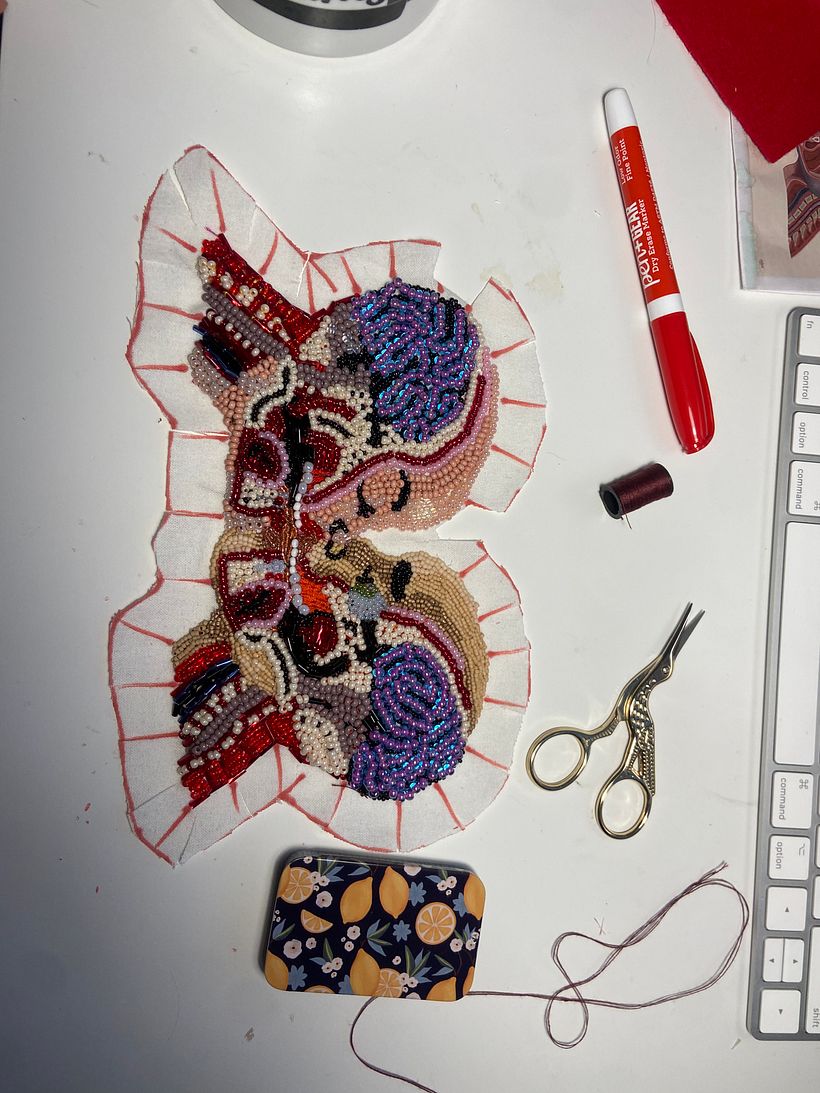 My project for course: Beaded Embroidery Portraits 5