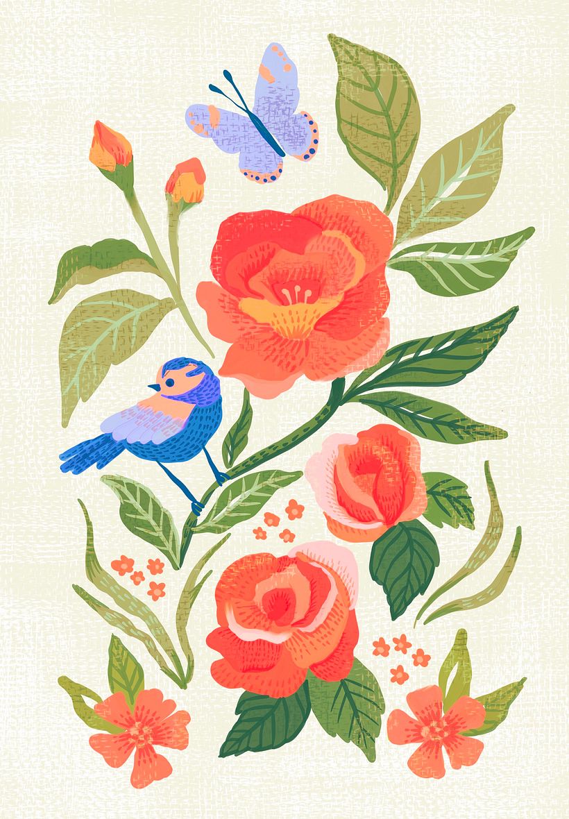 Mi proyecto del curso: Ilustración floral con gouache 4