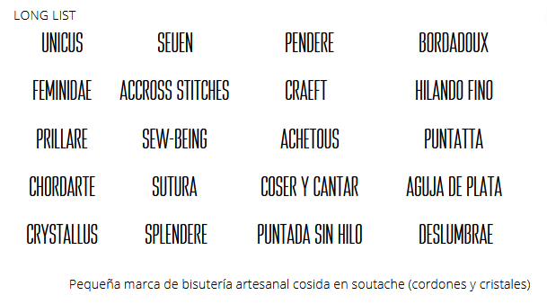 Long list 1/4
