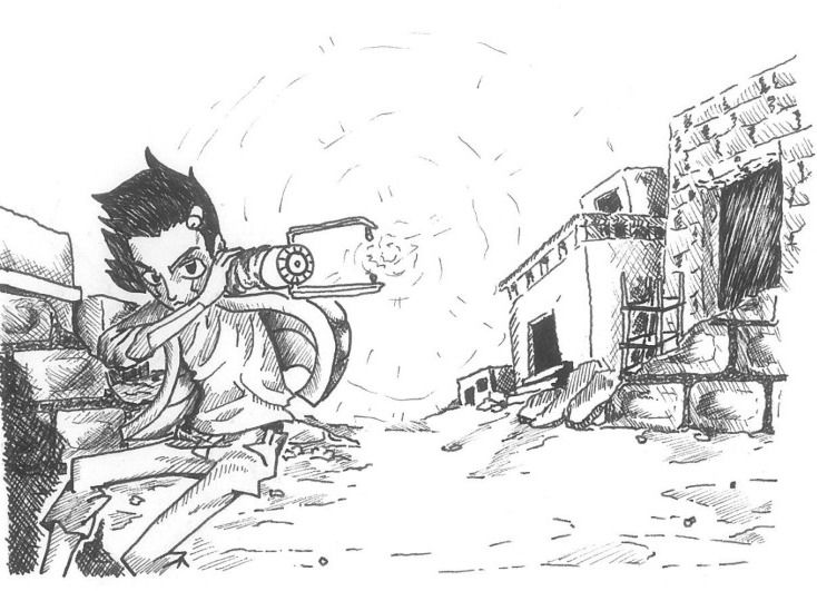 otra de él tambien en tinta china, esta fu inspiracion para la animación