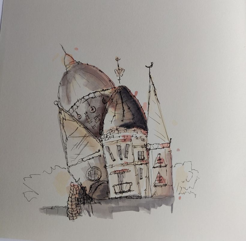 My project for course: Expressive Architectural Sketching with Colored Markers 4