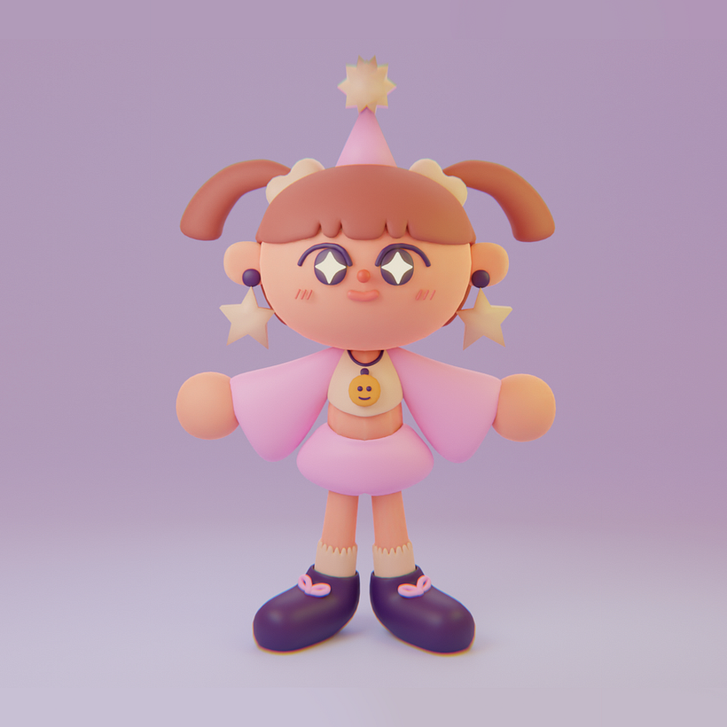 Mi proyecto del curso: Creación de personajes kawaii en 3D con Blender  4