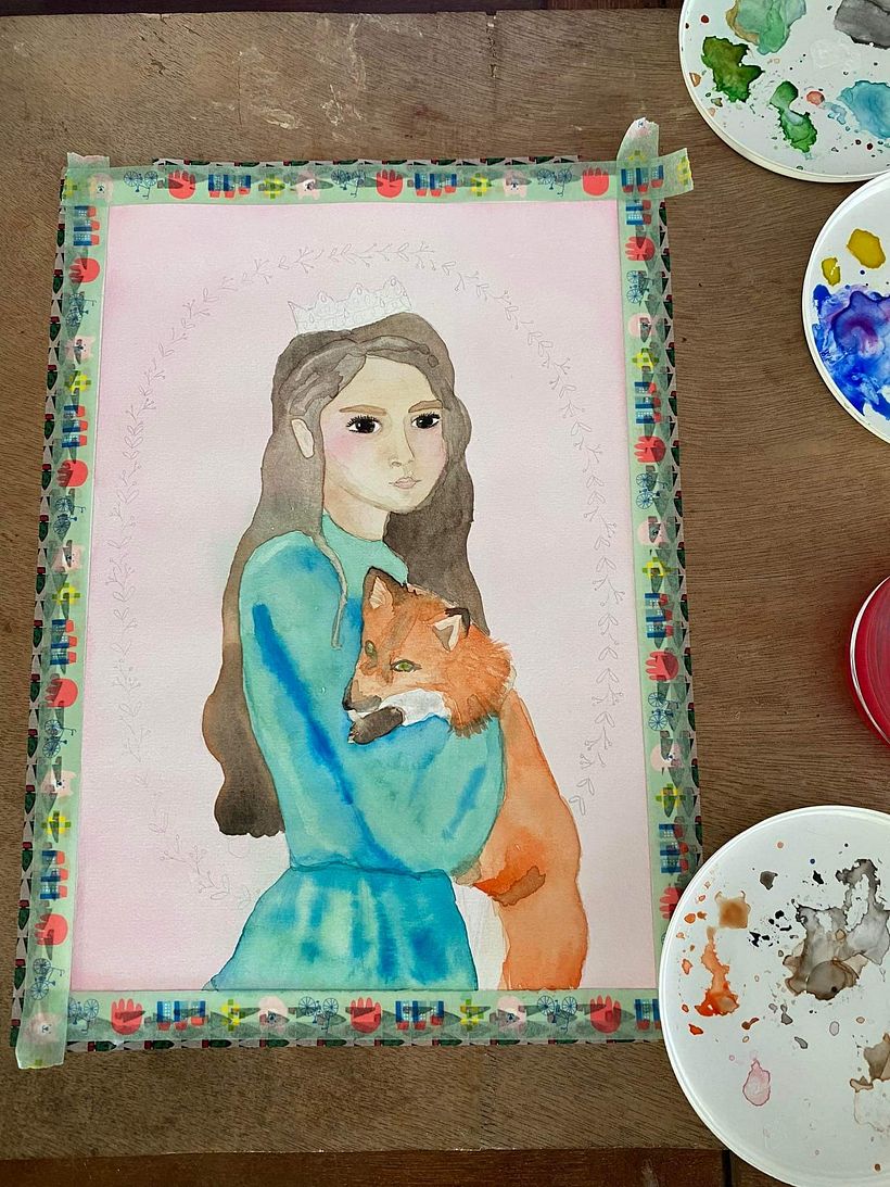 Mon projet du cours :  Illustration de contes de fées à l'aquarelle 8