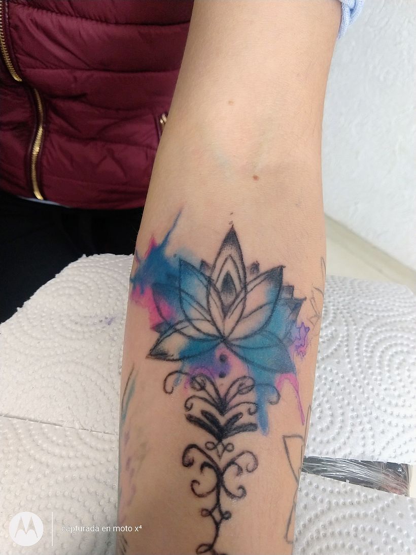 Mi proyecto del curso: Técnicas de tatuaje estilo acuarela: arte sobre piel 1