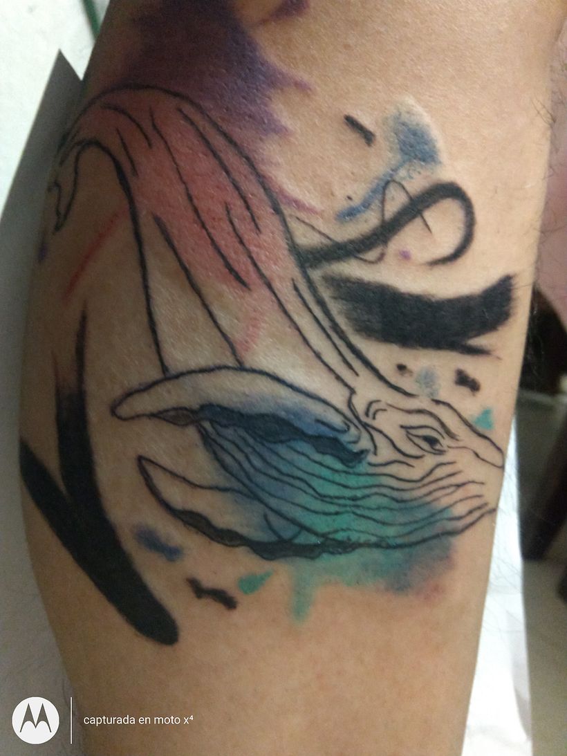 Mi proyecto del curso: Técnicas de tatuaje estilo acuarela: arte sobre piel 7
