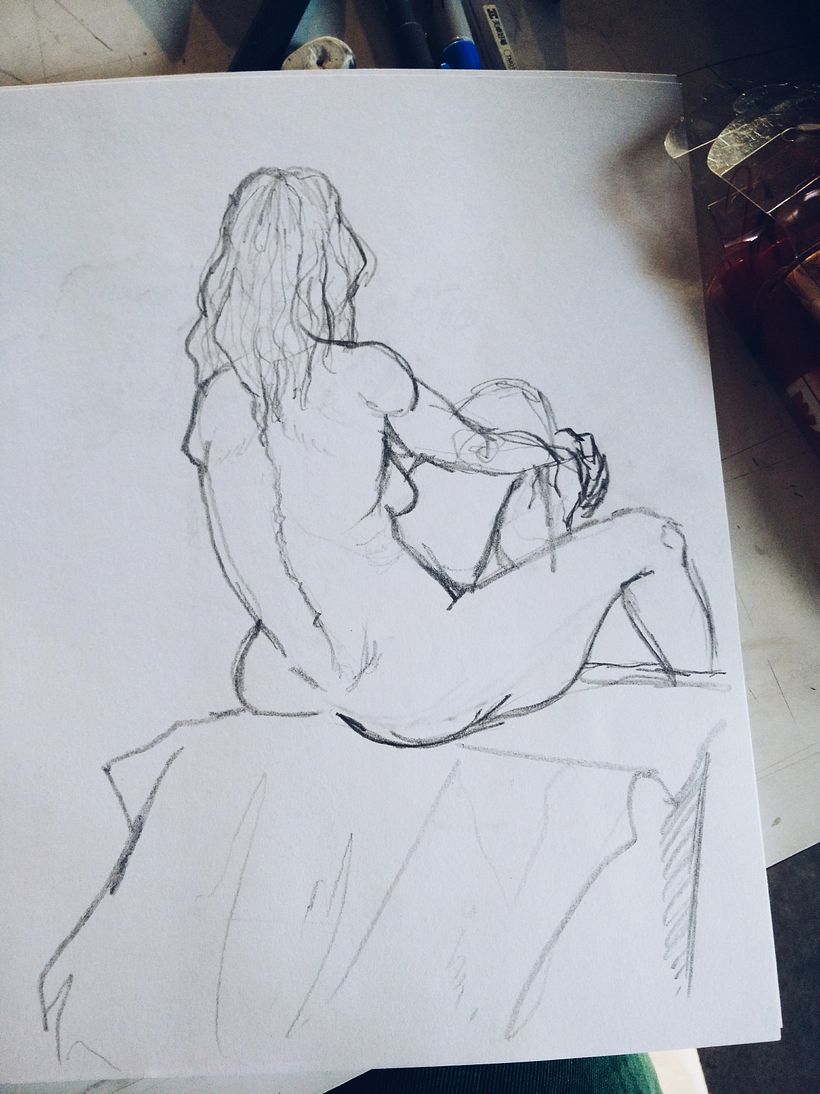 Life Model drawing 2