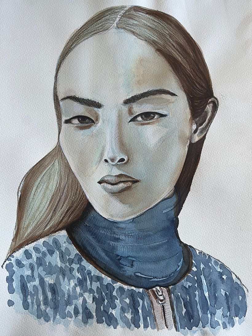 My project for course: Artistic Portrait with Watercolors 3