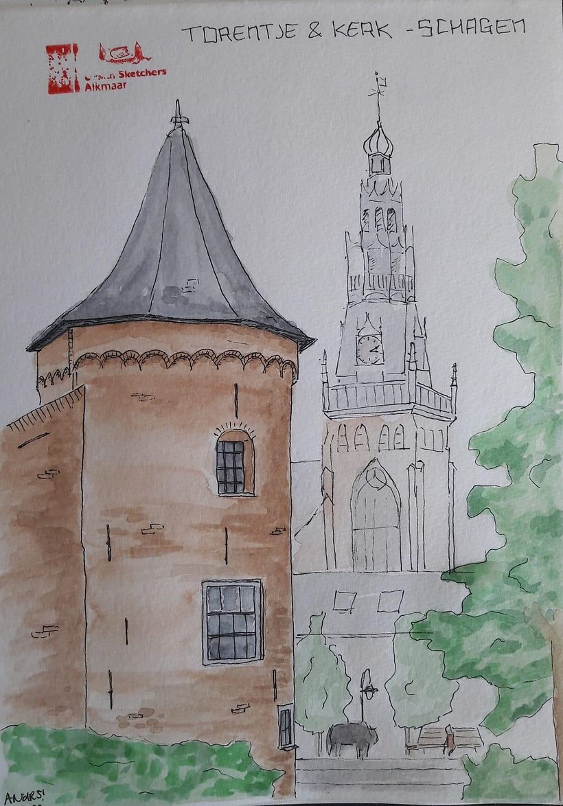 Urban sketch Alkmaar 2