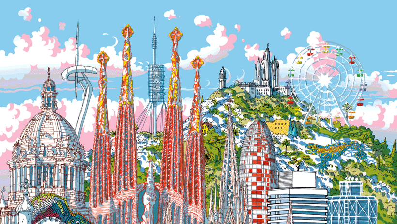 Playful city illustrations by Carlo Stanga.