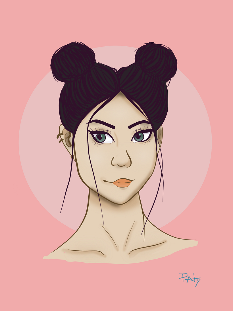 Meu projeto do curso: Retrato de personagens femininas com Procreate 1
