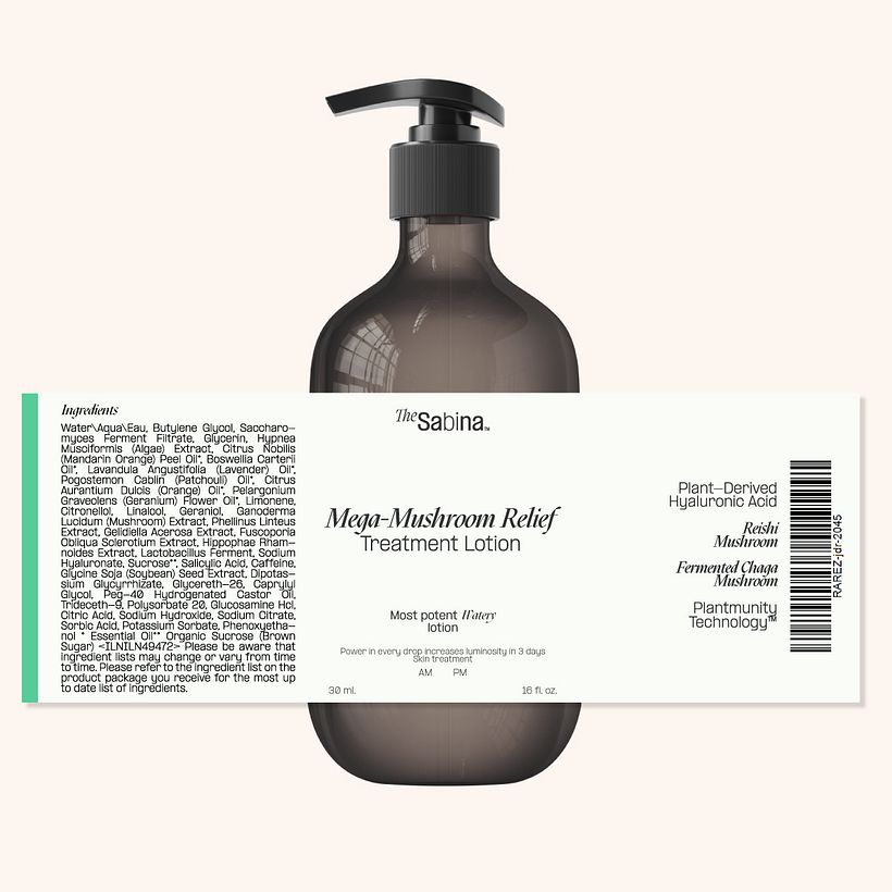 Etiqueta Mega-mushroom Treatment lotion