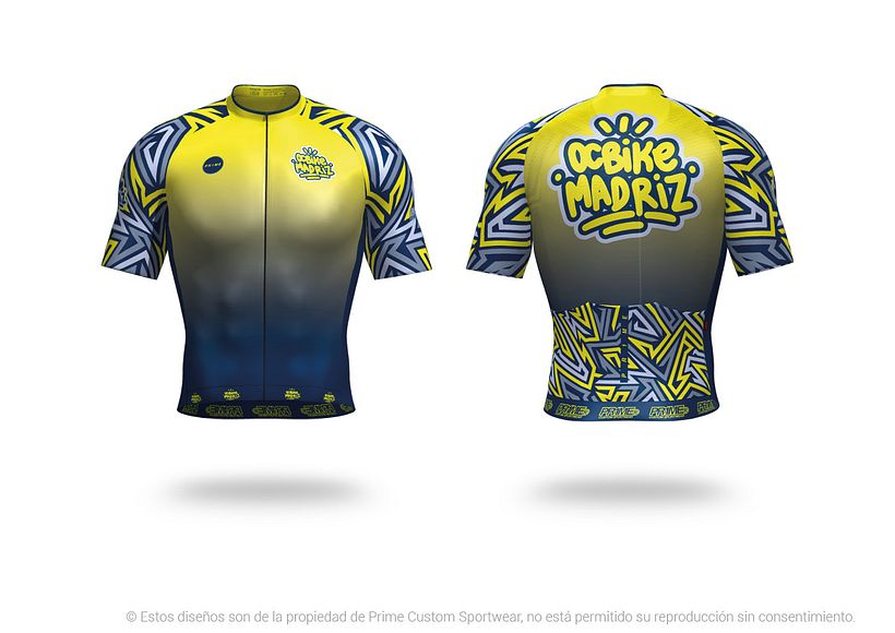 Diseño de equipación de ciclismo para verano.