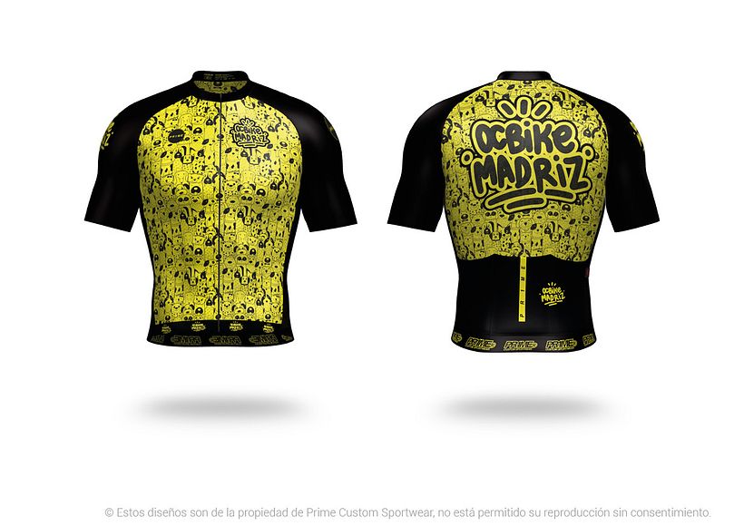 Diseño de equipación de ciclismo para verano.