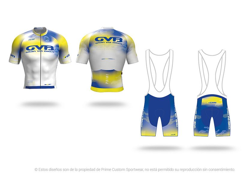 GRAN VÍA BIKES. Diseño equipación de cliclismo.