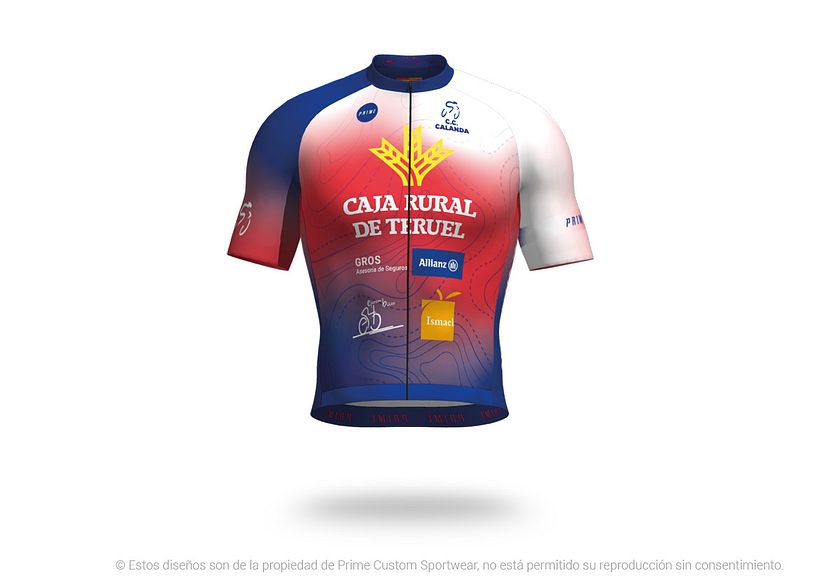 CLUB CICLISTA CALANDA. Diseño equipación de ciclismo verano.