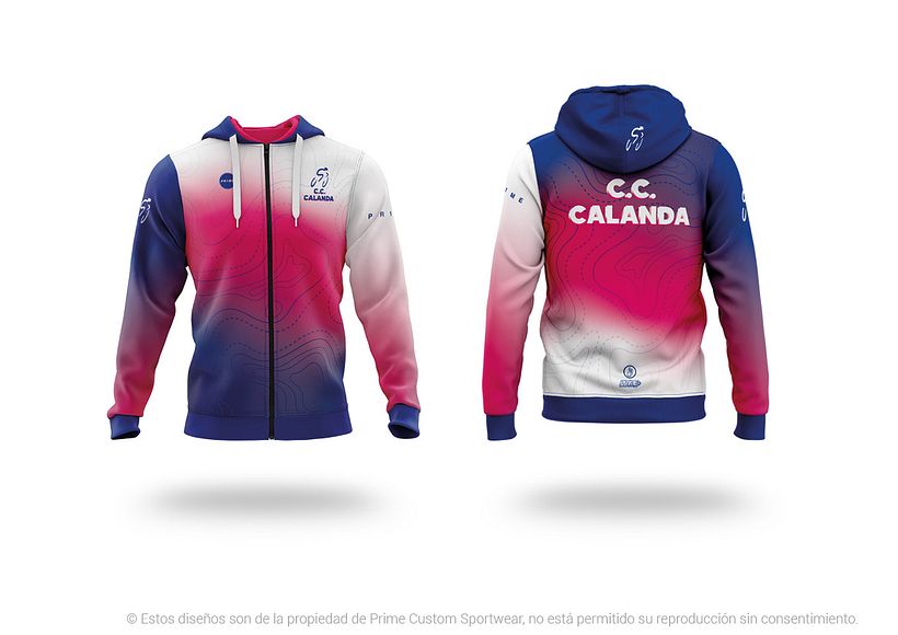 CLUB CICLISTA CALANDA. Diseño equipación ropa de calle.