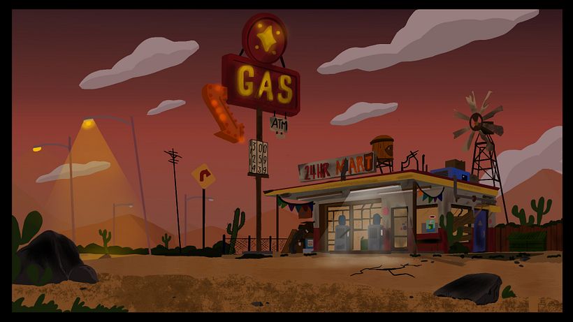 old gas station